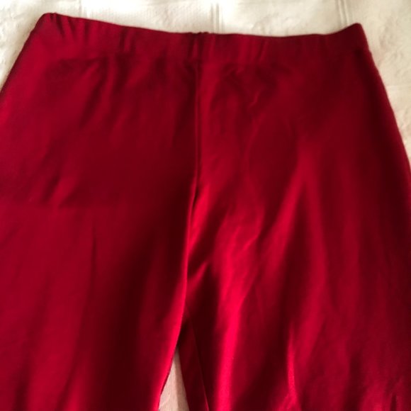 NEW Susan Graver Weekend French Terry  Pull-On Crop Pants Red XL - Picture 10 of 16